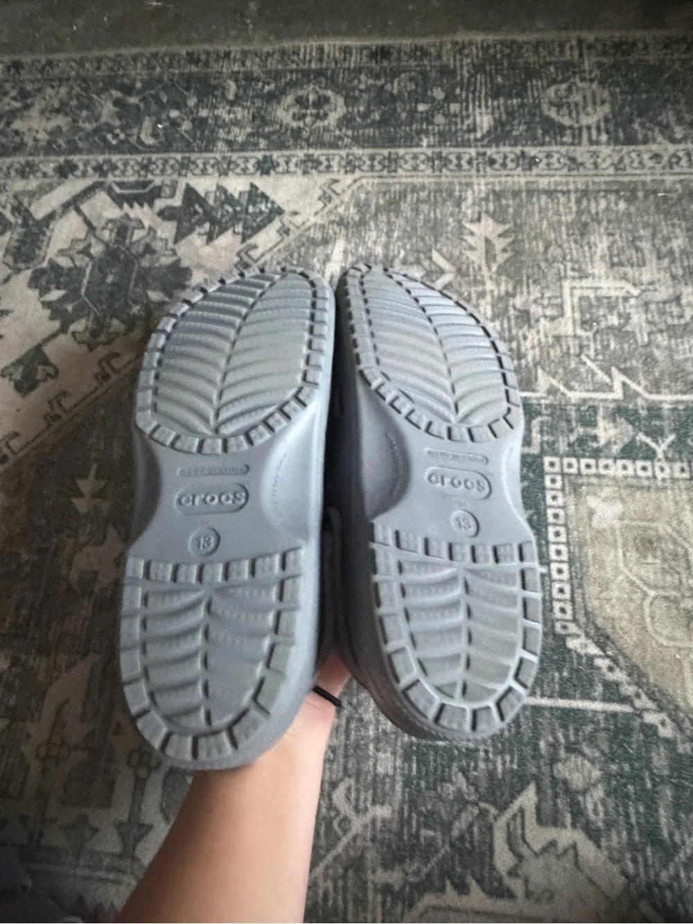 Crocs men’s gray Classic Clogs size 13